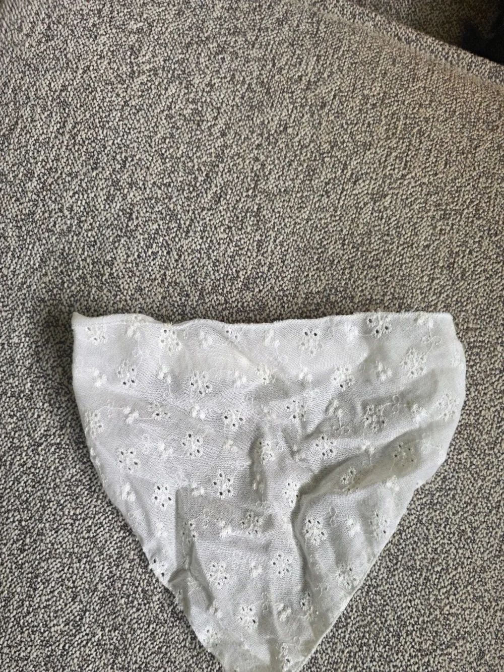 White Eyelet Headband Bandana
